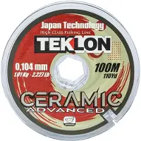 Teklon Ceramic Advanced vislijn 100 meter - hoogwaardige Japanse nylon lijn van met uitstekende slijtvastheid 0,104MM / 1,01KG
