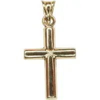 Christian Gouden holle kruis hanger