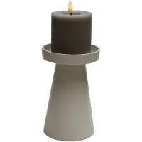 Vase the World Kandelaar Viedma | Medium | ivory | metaal | Ø12 x H17 cm