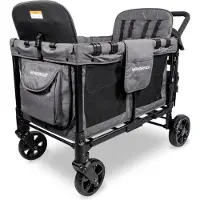 Wonderfold W4 Original Bolderkar - 4-zits Kinderwagen - Opvouwbaar - Grijs - (Draagvermogen 136 kg)