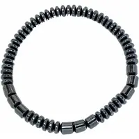 Charme Bijoux Armband -obsidiaan -zwart -stretch -