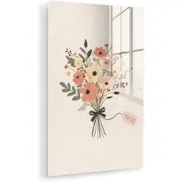 MuchoWow Bloemen - Quote - Beige - Lint