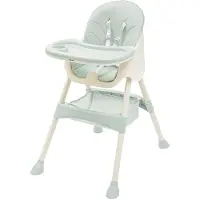 Baby Mix Nora kinderstoel met dienblad groen - Eetstoel baby