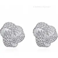 Charme Bijoux Zilverplated oorbellen -kluwe- 1 cm -