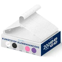 SereneLife Kleerhanger - Plastic Hangers - Antislip Ruimtebesparende Kledinghangers - 200 Stuks - Duurzaam en Sterk voor Hemden, Truien, Hoodies, Kinderkleding en Jurken - Lichtgewicht - Wit