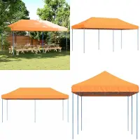 vidaXL Partytent inklapbaar pop-up 580x292x315 cm oranje