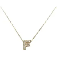 Christian Gouden ketting met f zirkonia hanger