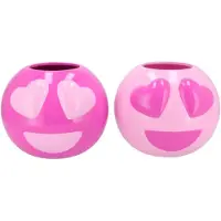 Daan Kromhout Smiley lovely pink mix vase ass 11x11x9cm - set van 2