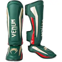 Venum Elite Scheenbeschermers Special Edition Groen Goud - XL