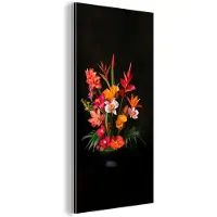MuchoWow Aluminium schilderij 40x80 cm - Wanddecoratie metaal - Boeket - Bloemen - Exotisch - Metalen muurdecoratie woonkamer - Decoratie industrieel - Foto op dibond - Industriële accessoires slaapkamer
