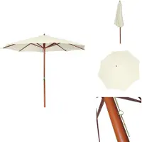 vidaXL Parasol - Parasols - Zonnescherm - Zonneschermen - Parasol 300x258 cm zandwit