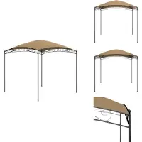 vidaXL Paviljoen 3x3x2,65 m, taupekleurig, 180 g/m² - Paviljoenen & feesttenten