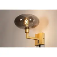 Lumidora Wandlamp 31112 - Voor binnen - OSLO - E27 - Grijs - Goud - Messing (kleur) - Metaal