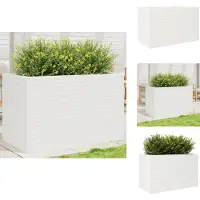 vidaXL Plantenbak 110x60x68,5 cm massief grenenhout wit
