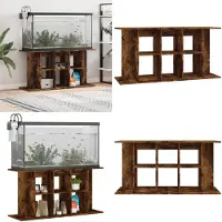 vidaXL Aquariumstandaard 120x40x60 cm bewerkt hout gerookt eikenkleur