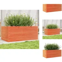 vidaXL - Plantenbak - 110x60x45,5 - cm - massief - grenenhout - wasbruin