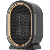 Travel Elektrische ventilator kachel zwart 800W/1200W - 10 x 13 x 20 cm - elektrische verwarming - kachel - eco - winter Zwart