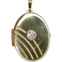 Christian Geel gouden medallion met zirkonia