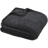 Dymo Textiles Plaid/bankdeken Montreal - antraciet - 180 x 220 cm - harige polyester - 2 persoons