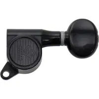 KLUSON MK6LB Round Backs Oval 6L Black - Stemmechaniek voor gitaar