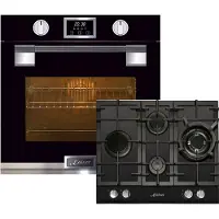 Kaiser - Inbouwoven - EH 6338 s - gaskookplaat - Gaskookplaat KCG 6394 - pyrolytische oven - 11 functies - 60cm