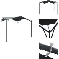 vidaXL Partytent, paviljoen, 3x3 meter, staal, antraciet - Paviljoens & partytenten
