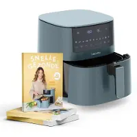 Greenpan Zomerdeal: XXL Air Fryer 7,2 L Smokey Blue + Sandra’s snelle en gezonde Air Fryer-recepten