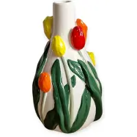 Daan Kromhout - Vaas - Bloemenvaas - Tulpen - Dutch - 14x13x22 - Keramiek