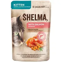 Shelma Pouch Fillets Kittens Zalm/Wegedoorn 10 x 85 gr