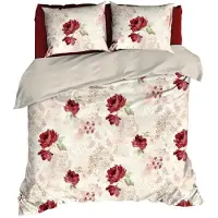Satin d'or Grace Dekbedovertrek - Extra breed - 260x200/220 cm - Rood