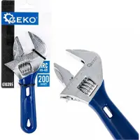 GEKO Compact verstelbare moersleutel - 48 mm bek - 200 mm lengte - CRV staal - Ideaal voor krappe ruimtes