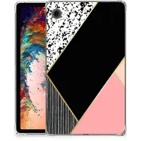B2Ctelecom Samsung Galaxy Tab A9 Back Cover Zwart Roze Vormen