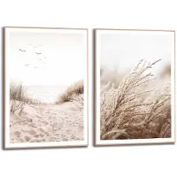 Reinders Schilderijen set Strand - 70 x 50 - Hout -