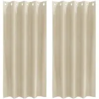 vidaXL - Blackout - Gordijnen - met - Oogjes - 2 - stuks - Crème - Velours