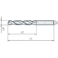 Würth - Lange VHM spiraalboor DIN 338 - Lange VHM spiraalboor DIN 338 x 1 st