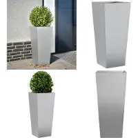 vidaXL Plantenbak 35x35x75 cm gegalvaniseerd staal