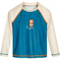 Playshoes UV-bescherming 'Dschungel' petrol / mandarijn / wolwit