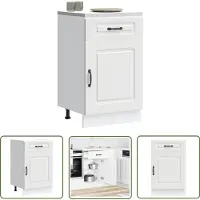 vidaXL Keukenopstelling - Keuken Onderkast - Keuken onderkast Kalmar bewerkt hout wit - Houten Keuken - Wit Keukenmeubilair - Bergruimte Keuken