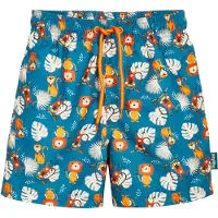 Playshoes Zwemshorts 'Dschungel' ecru / petrol / oranje