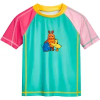 Playshoes UV-bescherming 'Die Maus Freunde' geel / neongroen / oranje / pink
