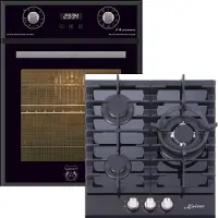 Kaiser - Inbouwoven - EH 4747, 45 cm - autonoom - 50 L - 9 functies - gaskookplaat - kookplaat - KCG 4384 Turbo luxe gaskookplaat - 45 cm