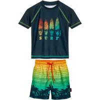 Playshoes UV-bescherming marine / lichtblauw / groen / oranje