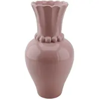 House Vitamin Vase pearl neck ceramics- light pink- 12x12x24cm