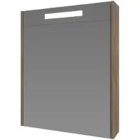 Ink Spiegelkast proline premium met houten deur geïntrigeerd led verlichting 60x14x60 cm scotch oak
