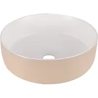 Differnz Waskom Mira - Keramiek - Wit/beige - 36cm