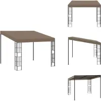 vidaXL Wandprieel - Wandpriëlen - Muurprieel - Muurpriëlen - Wandprieel 3x3 m stof taupe