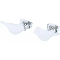 Charme Bijoux Oorbellen - vogel - RVS - zilverkleur -