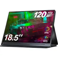 Uperfect 18,5-inch draagbare monitor FHD 120Hz IPS 100% sRGB met dubbele USB-C, voor laptop/Switch/MacBook, ingebouwde luidsprekers, VESA-bevestiging