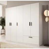 Meubella - Kledingkast Lillian - Wit - 225 cm
