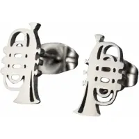Charme Bijoux Oorbellen - Trompet - Zilverkleur - rvs -